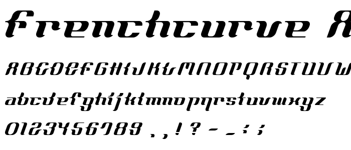 FrenchCurve ALP font